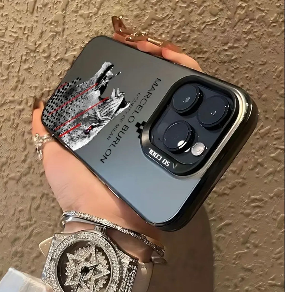 Cover iPhone Marcelo Burlon - Scratched Tiger